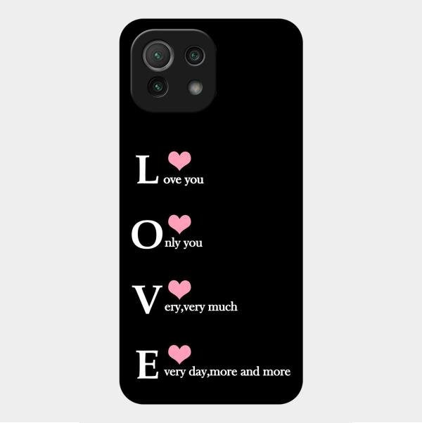 Love Glass Case Cover For Xiaomi Mi 11 Lite