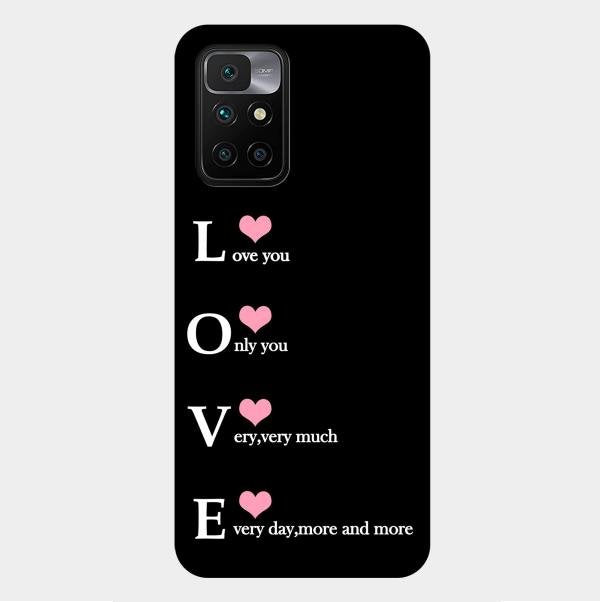 Love Glass Case Cover For Xiaomi Redmi 10 Prime