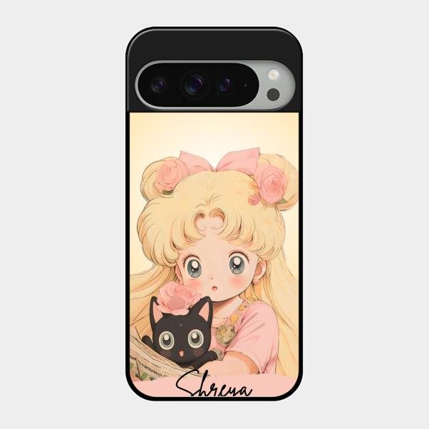 Lovely Sailor Moon Customize Glass Case Cover For Google Pixel 9 Pro Xl