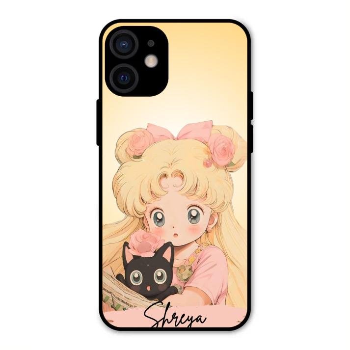 Lovely Sailor Moon Customize Glass Case Cover For iPhone 12 mini