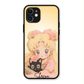 Lovely Sailor Moon Customize Glass Case Cover For iPhone 12