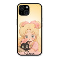 Lovely Sailor Moon Customize Glass Case Cover For iPhone 15