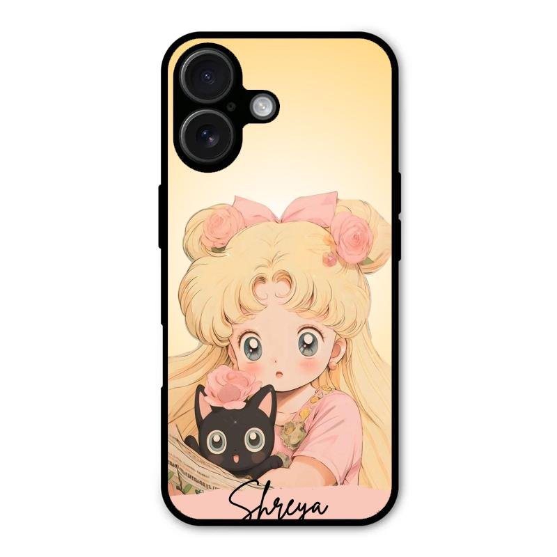 Lovely Sailor Moon Customize Glass Case Cover For iPhone 16