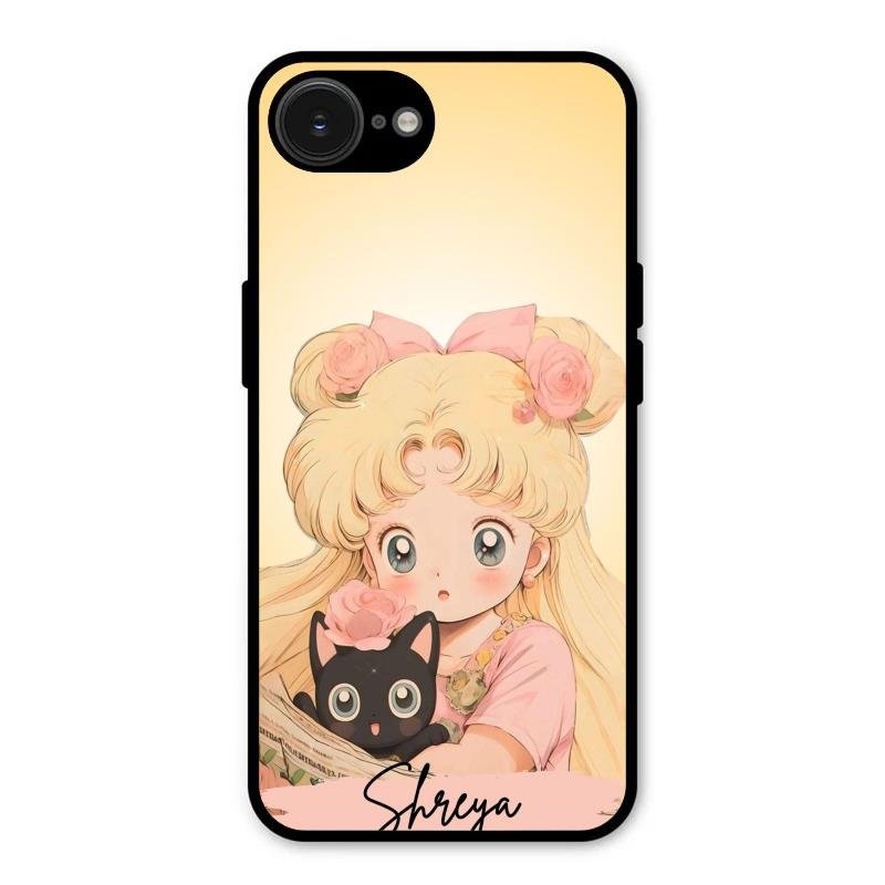 Lovely Sailor Moon Customize Glass Case Cover For iPhone 16e