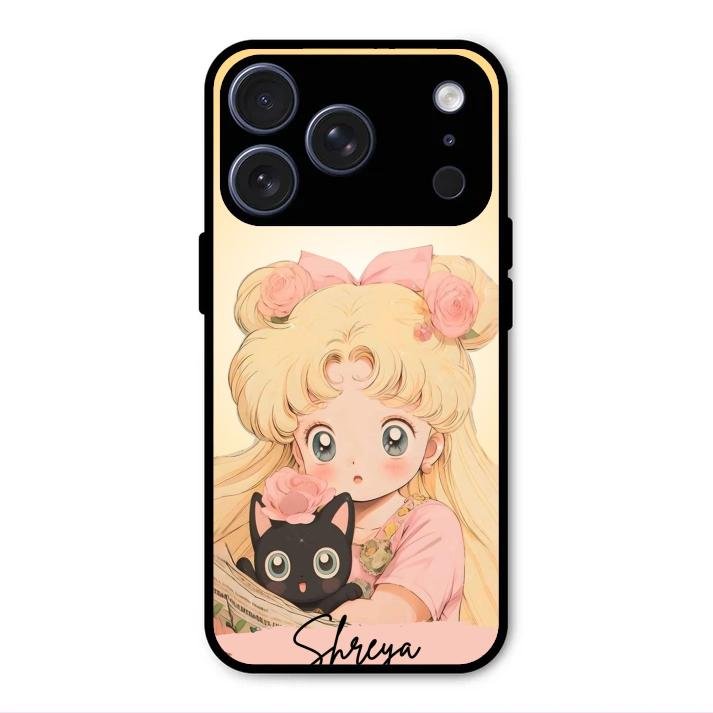 Lovely Sailor Moon Customize Glass Case Cover For iPhone 17 Pro