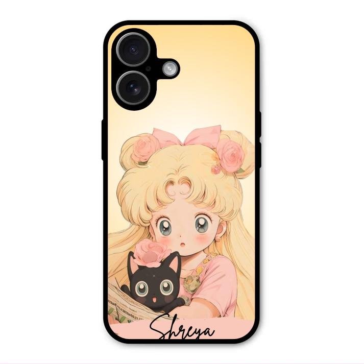 Lovely Sailor Moon Customize Glass Case Cover For iPhone 17