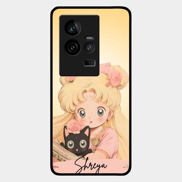 Lovely Sailor Moon Customize Glass Case Cover For Iqoo 11 5G
