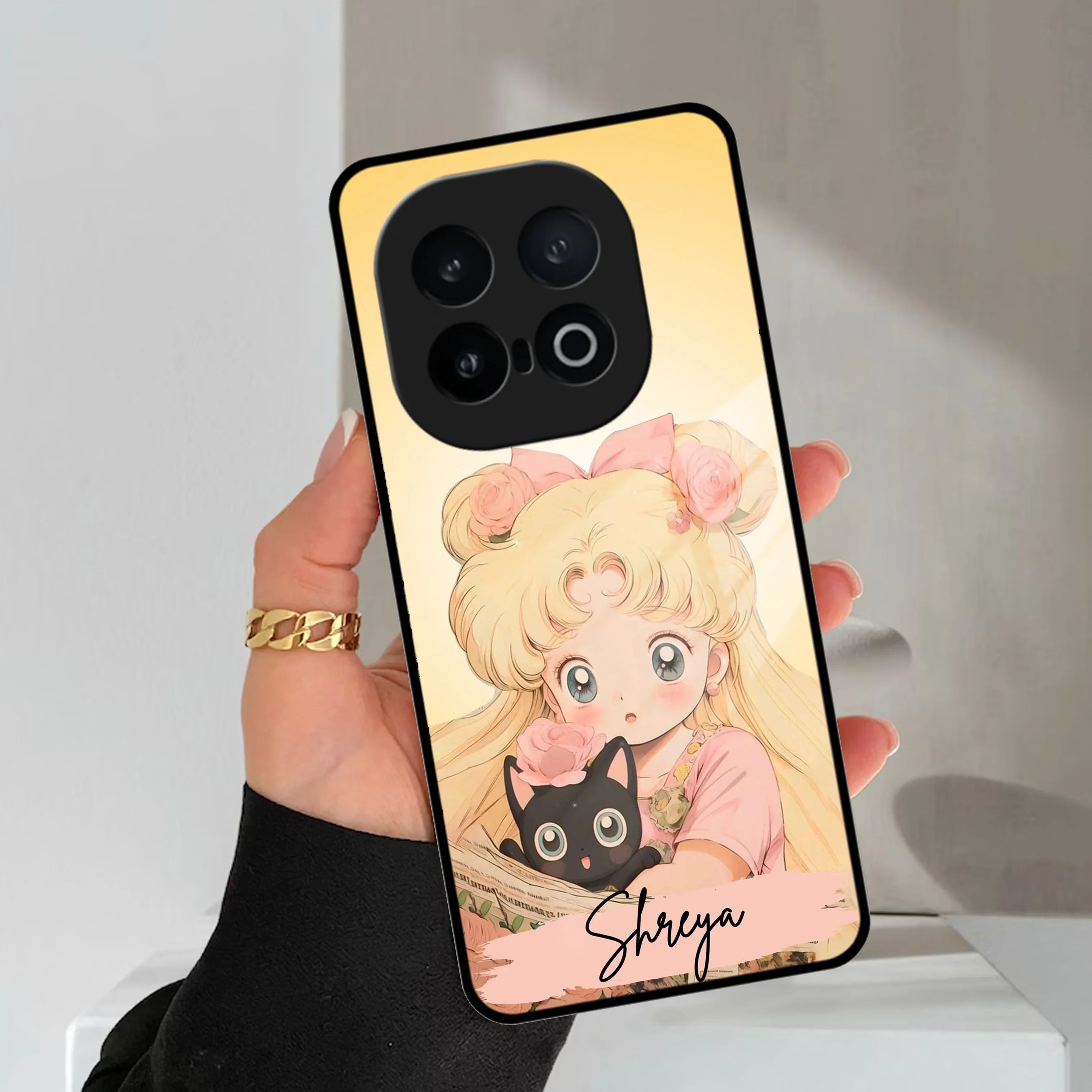 Lovely Sailor Moon Customize Glass Case Cover For Vivo - ShopOnCliQ