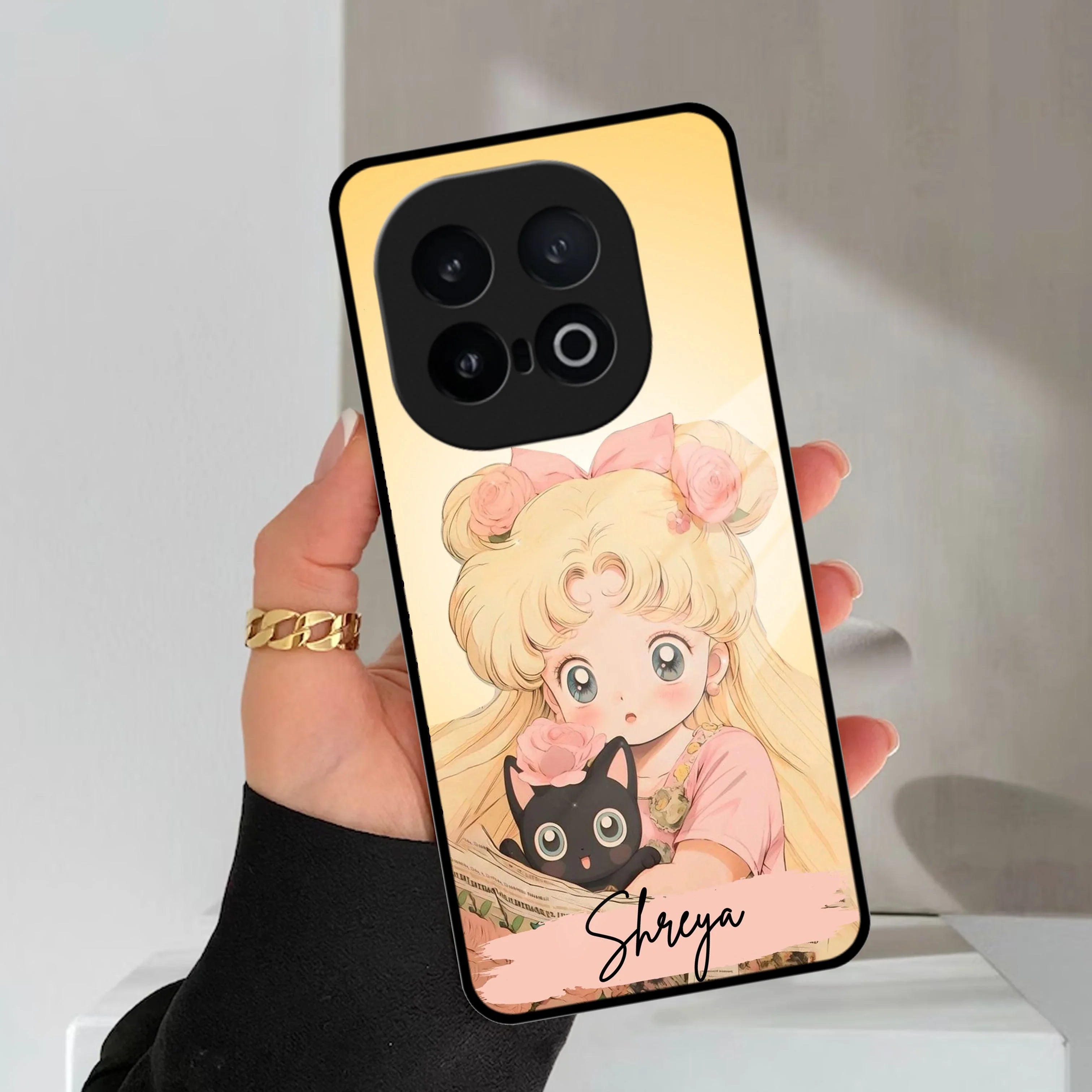 Lovely Sailor Moon Customize Glass Case Cover For iQOO - ShopOnCliQ