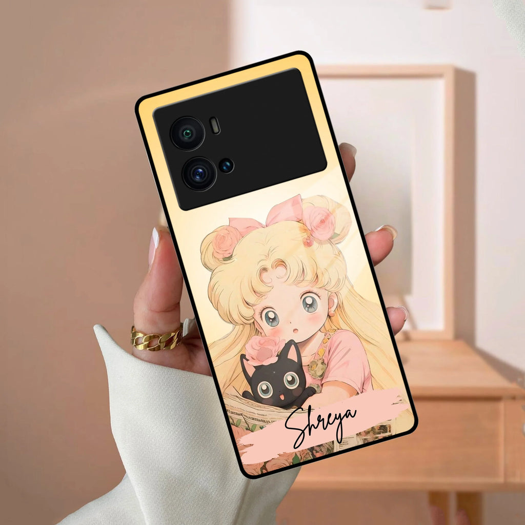 Lovely Sailor Moon Customize Glass Case Cover For Vivo - ShopOnCliQ