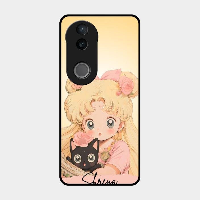 Lovely Sailor Moon Customize Glass Case Cover For Iqoo Z10R
