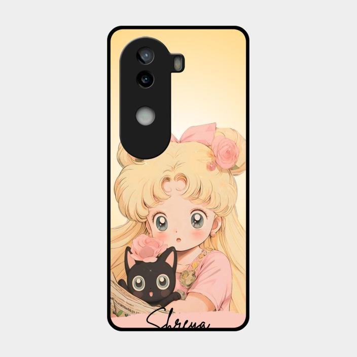 Lovely Sailor Moon Customize Glass Case Cover For Iqoo Z9S 5G