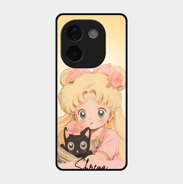 Lovely Sailor Moon Customize Glass Case Cover For Iqoo Z9S Pro 5G