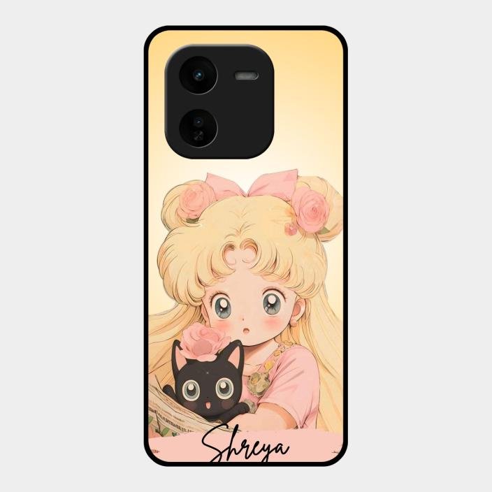 Lovely Sailor Moon Customize Glass Case Cover For Iqoo Z9X 5G
