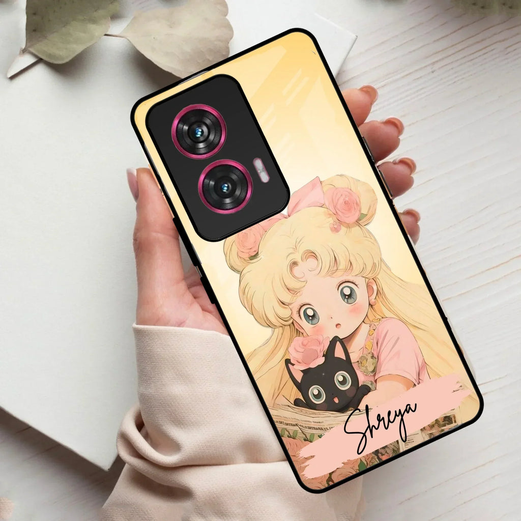 Lovely Sailor Moon Customize Glass Case Cover For Motorola - ShopOnCliQ