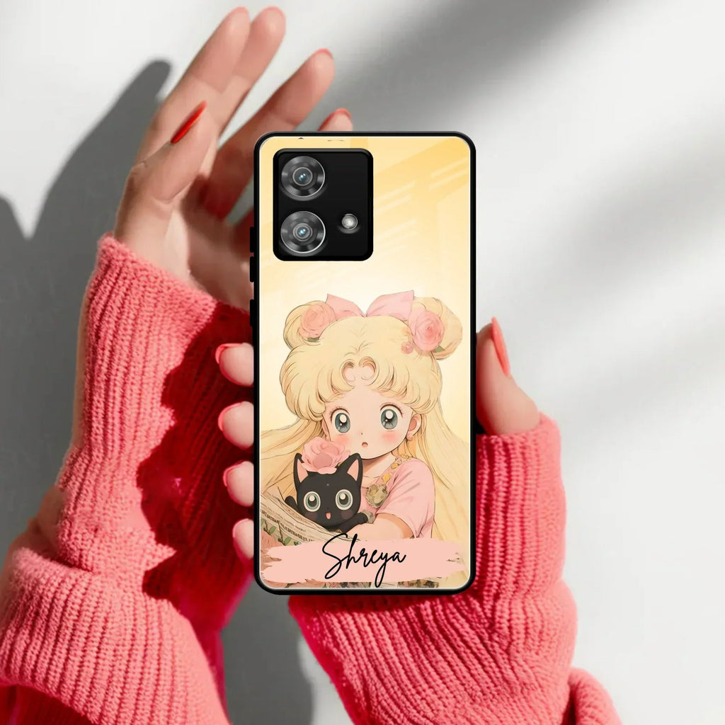 Lovely Sailor Moon Customize Glass Case Cover For Motorola - ShopOnCliQ
