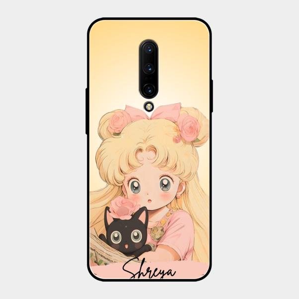 Lovely Sailor Moon Customize Glass Case Cover For Oneplus 7 Pro