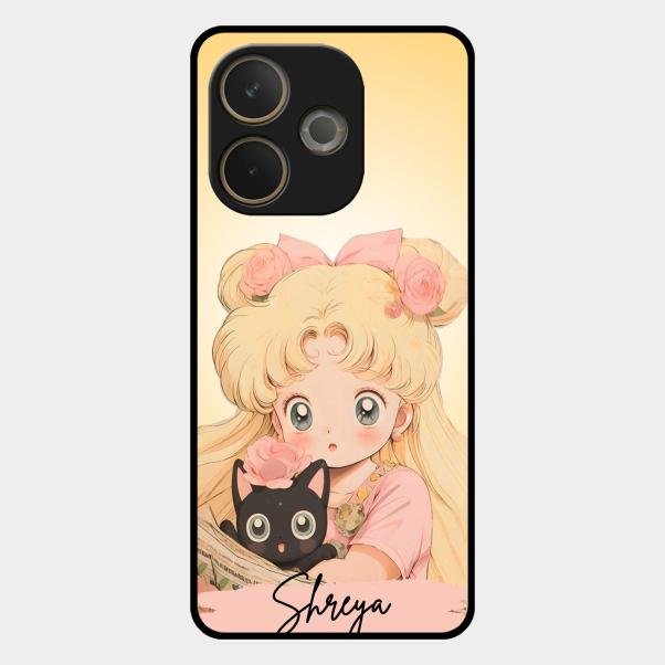Lovely Sailor Moon Customize Glass Case Cover For Oppo A5 Pro 5G