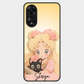 Lovely Sailor Moon Customize Glass Case Cover For Oppo A78 5G