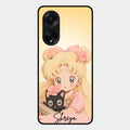 Lovely Sailor Moon Customize Glass Case Cover For Oppo F23 5G