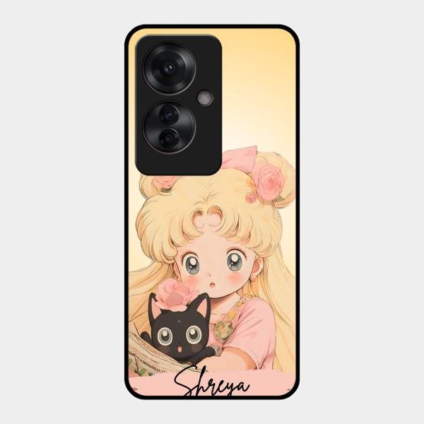 Lovely Sailor Moon Customize Glass Case Cover For Oppo F25 Pro 5G