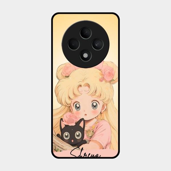 Lovely Sailor Moon Customize Glass Case Cover For Oppo F27 5G