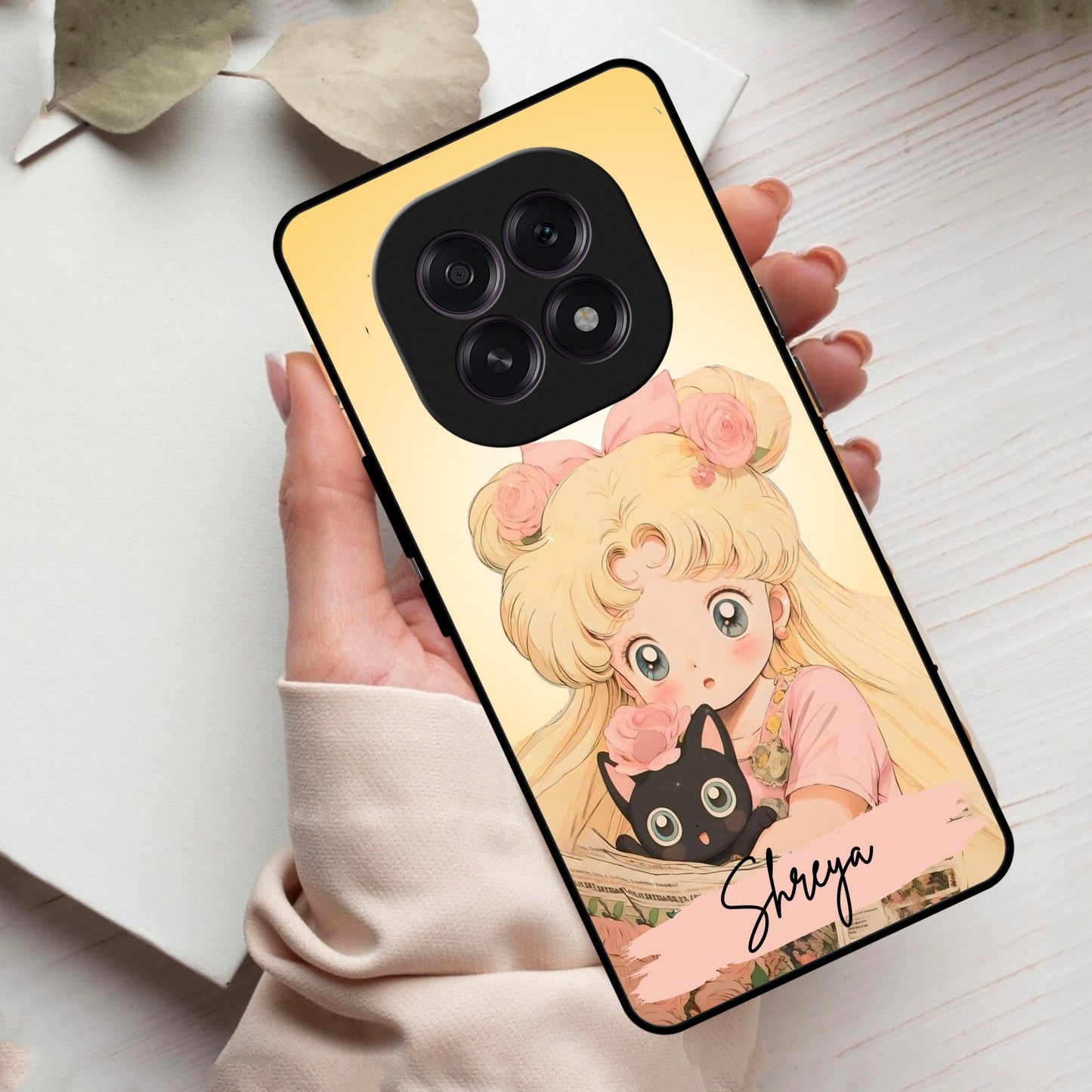 Lovely Sailor Moon Customize Glass Case Cover For Oppo