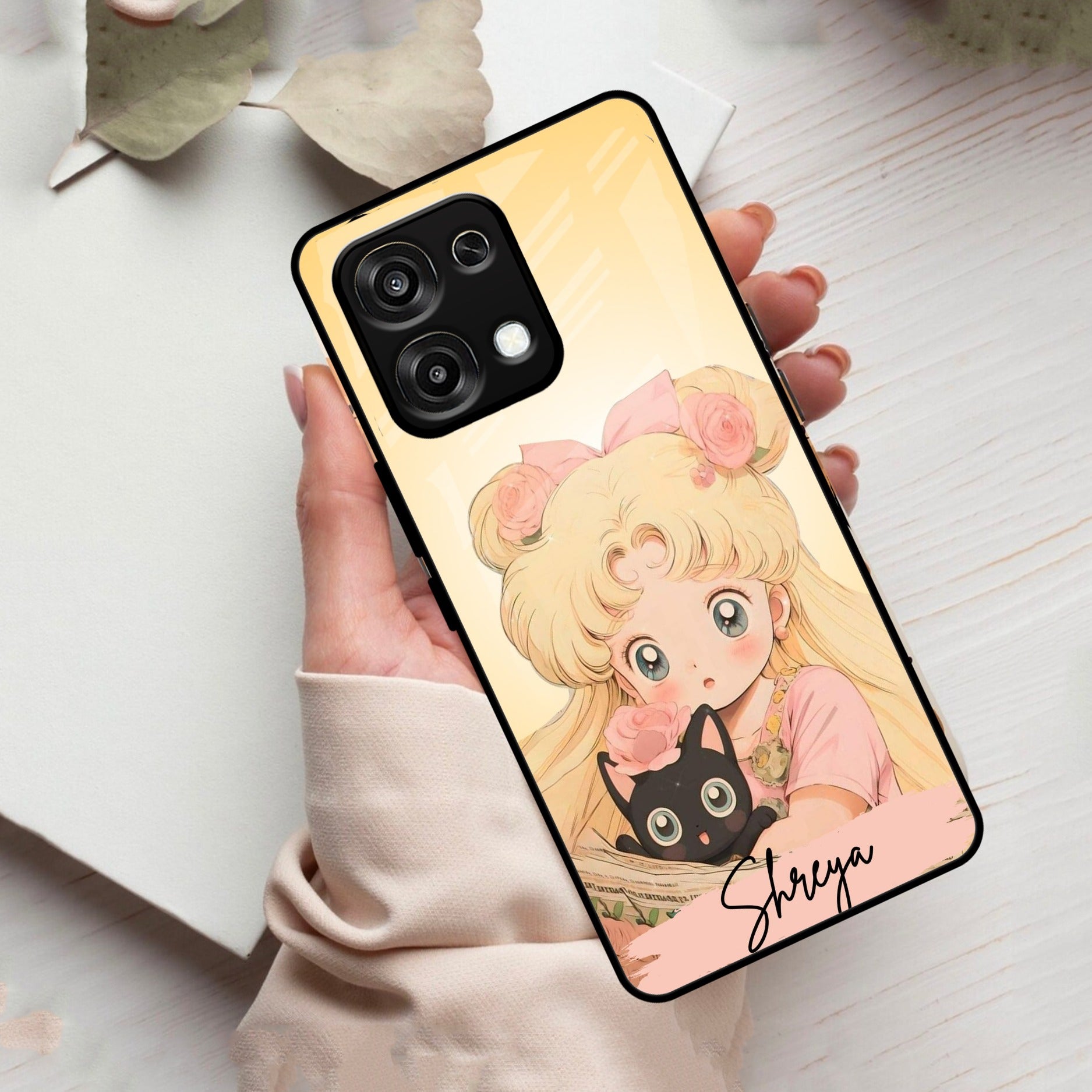 Lovely Sailor Moon Customize Glass Case Cover For Oppo