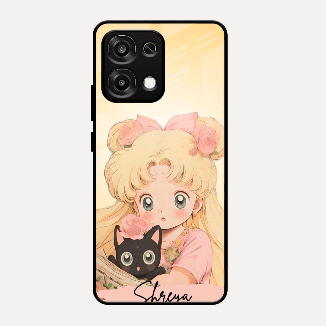 Lovely Sailor Moon Customize Glass Case Cover For Oppo F31 5G