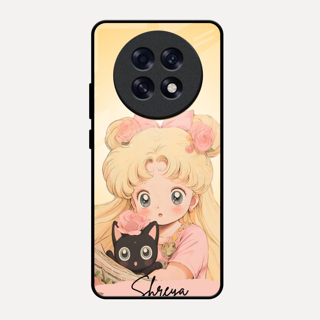 Lovely Sailor Moon Customize Glass Case Cover For Oppo F31 Pro Plus 5G