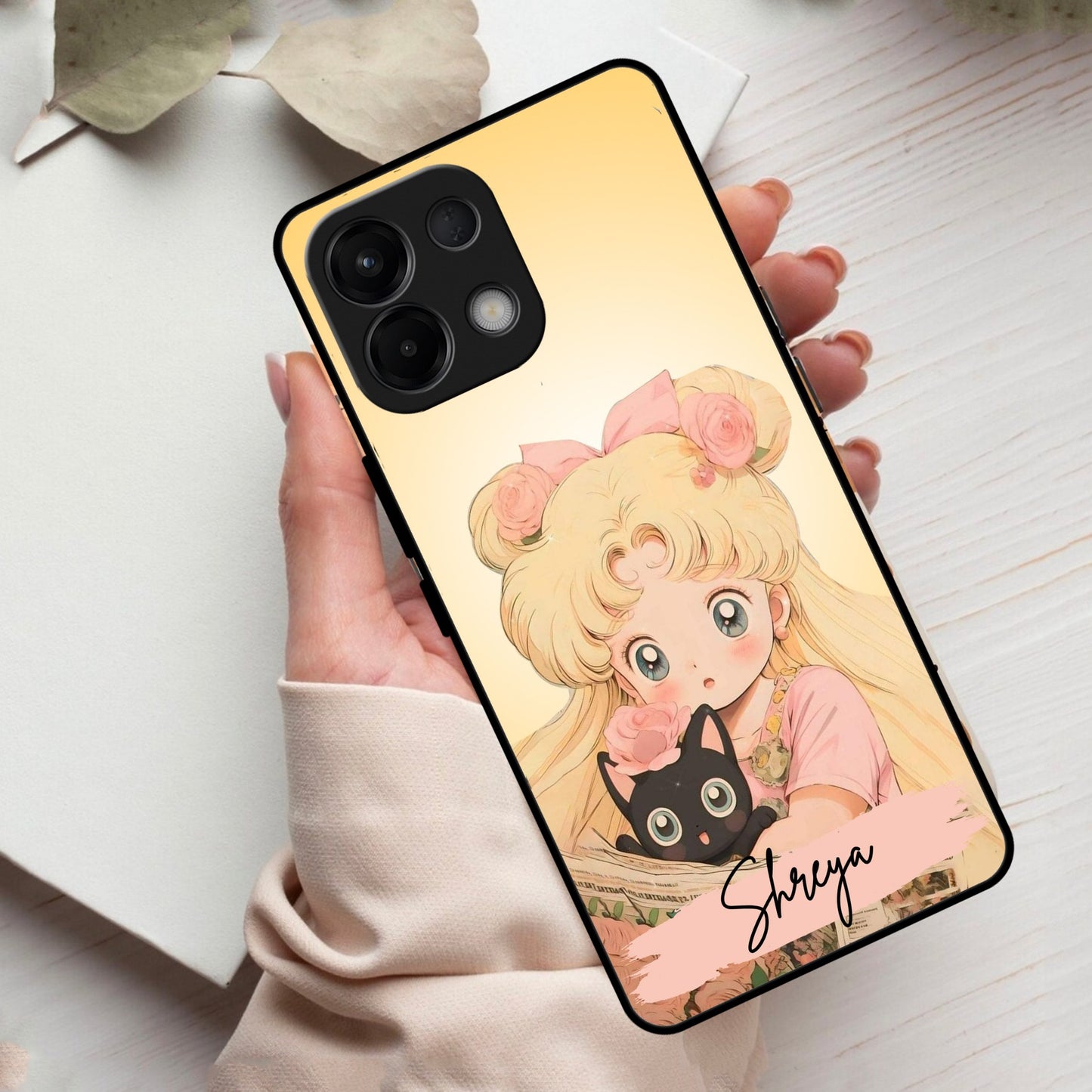 Lovely Sailor Moon Customize Glass Case Cover For Oppo