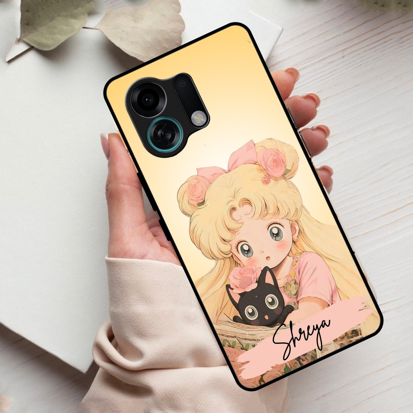 Lovely Sailor Moon Customize Glass Case Cover For Oppo