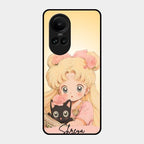 Lovely Sailor Moon Customize Glass Case Cover For Oppo Reno 10 5G