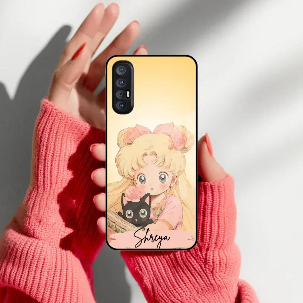 Lovely Sailor Moon Customize Glass Case Cover For Oppo - ShopOnCliQ