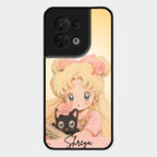 Lovely Sailor Moon Customize Glass Case Cover For Oppo Reno 8 5G