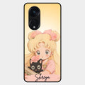 Lovely Sailor Moon Customize Glass Case Cover For Oppo Reno 8T 5G