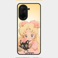 Lovely Sailor Moon Customize Glass Case Cover For Poco C71