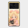 Lovely Sailor Moon Customize Glass Case Cover For Poco X6 Pro 5G