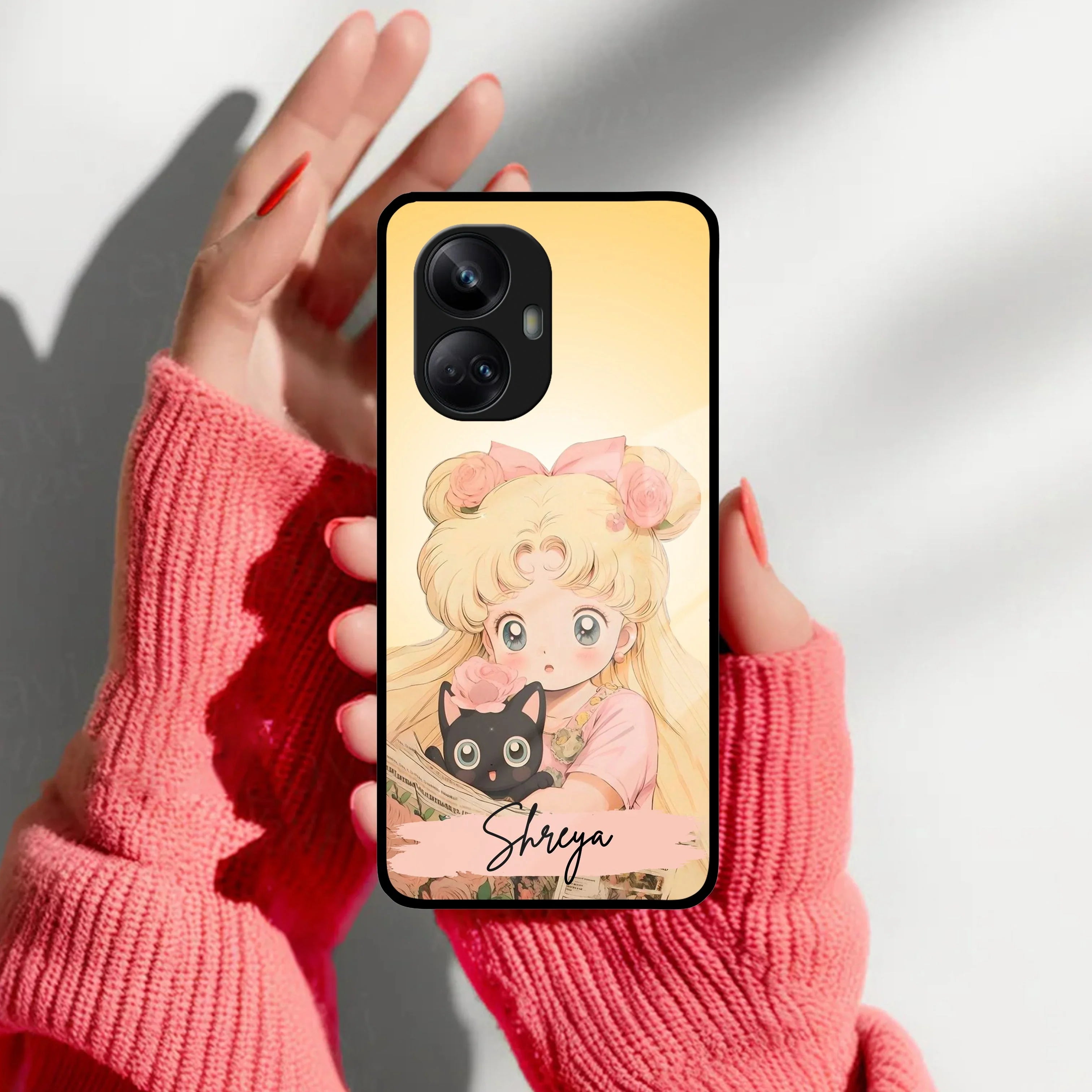 Lovely Sailor Moon Customize Glass Case Cover For Realme/Narzo - ShopOnCliQ
