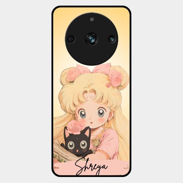 Lovely Sailor Moon Customize Glass Case Cover For Realme 11 Pro Plus 5G