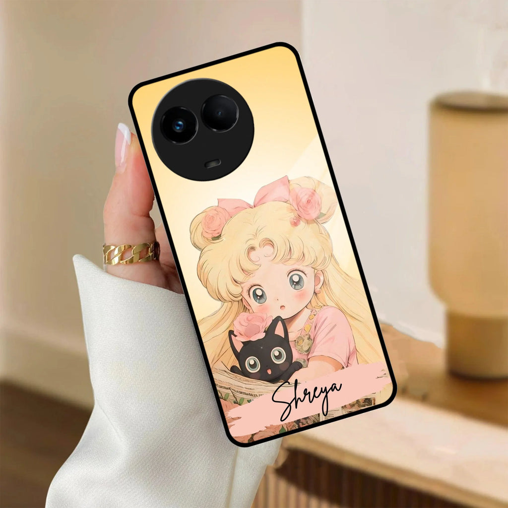 Lovely Sailor Moon Customize Glass Case Cover For Realme/Narzo - ShopOnCliQ