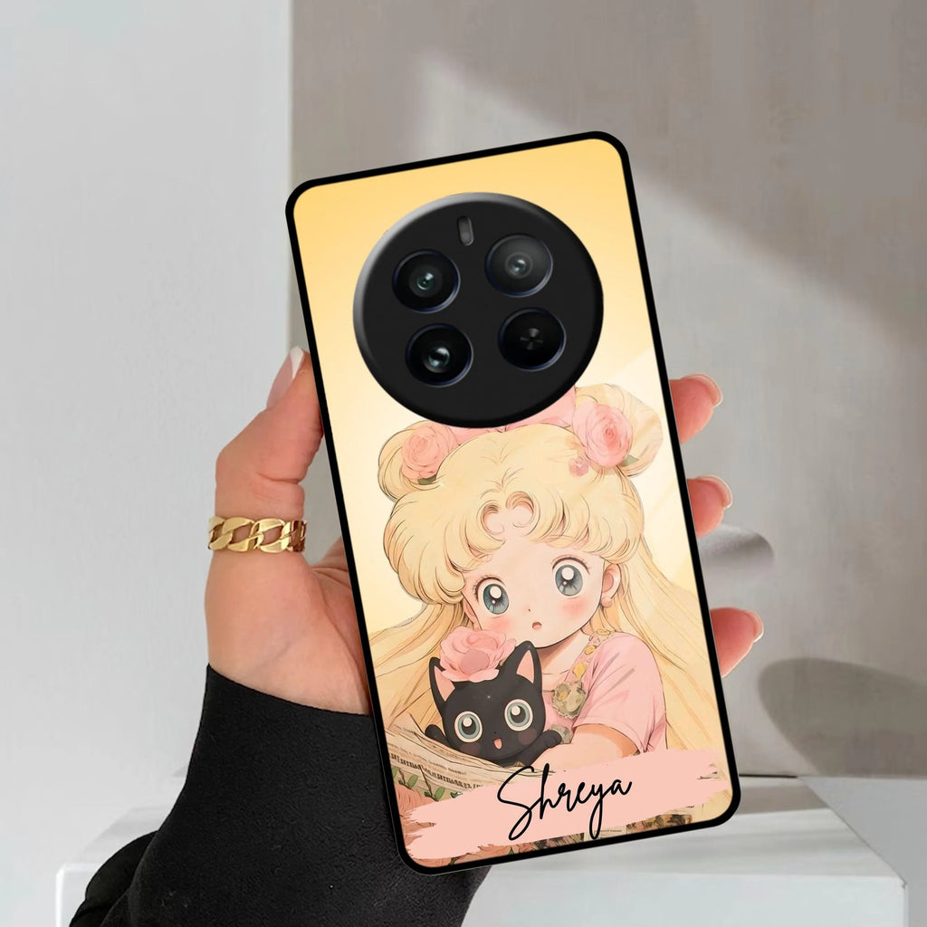 Lovely Sailor Moon Customize Glass Case Cover For Realme/Narzo - ShopOnCliQ