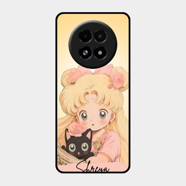 Lovely Sailor Moon Customize Glass Case Cover For Realme 13 5G