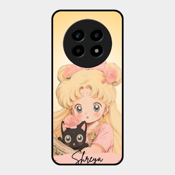 Lovely Sailor Moon Customize Glass Case Cover For Realme 13 Pro Plus 5G