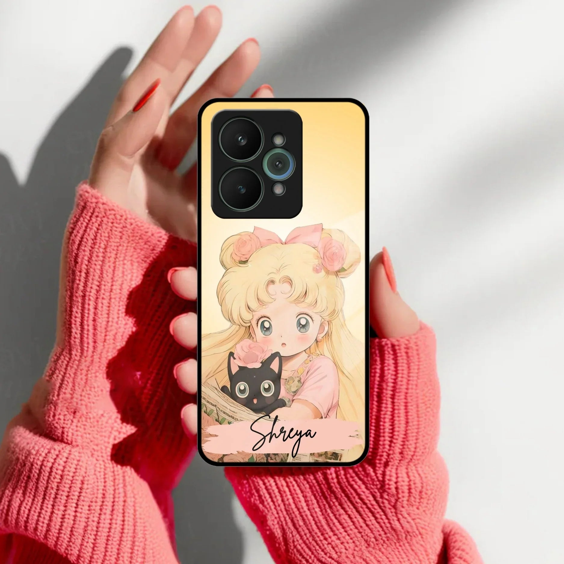 Lovely Sailor Moon Customize Glass Case Cover For Realme/Narzo - ShopOnCliQ