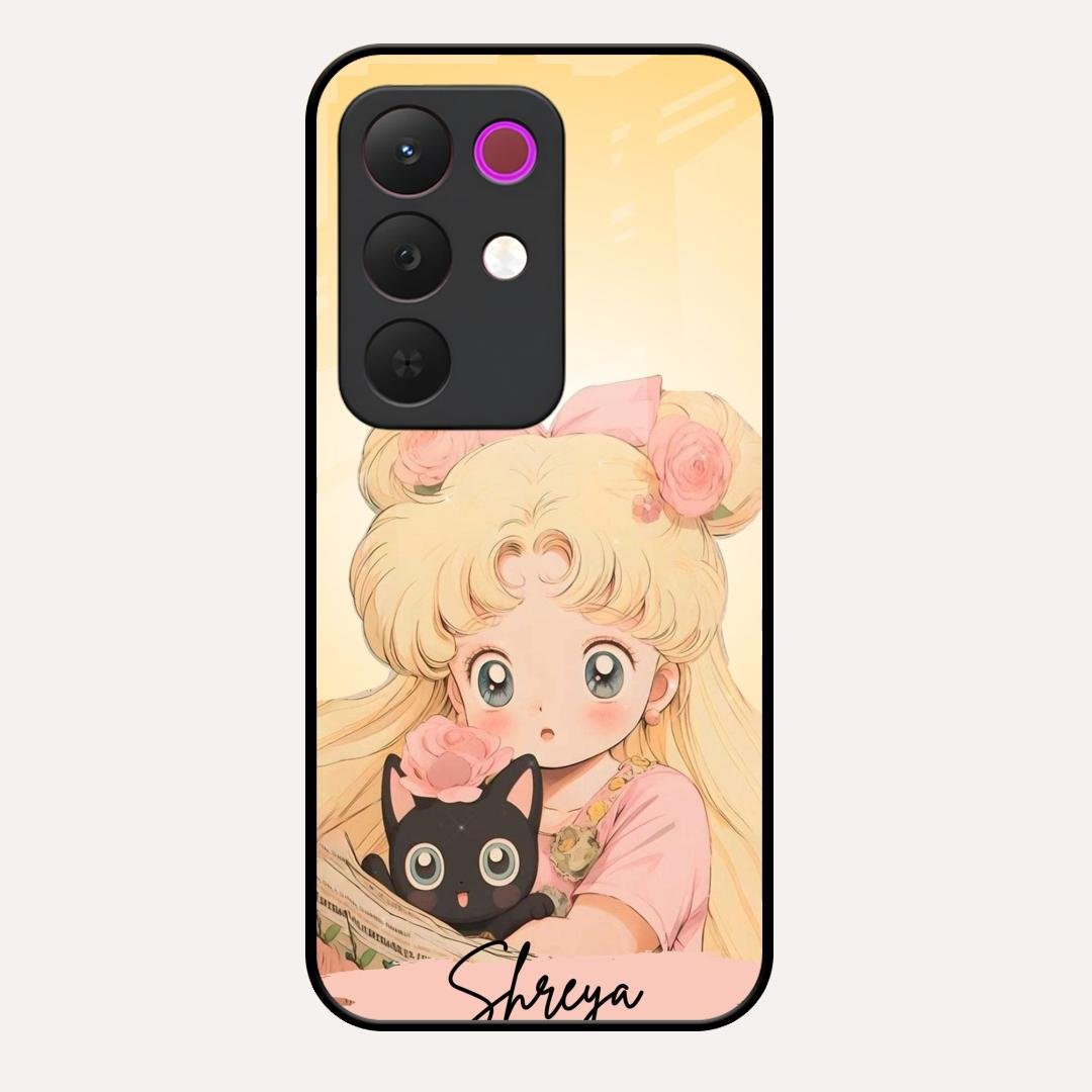 Lovely Sailor Moon Customize Glass Case Cover For Realme C85 5G