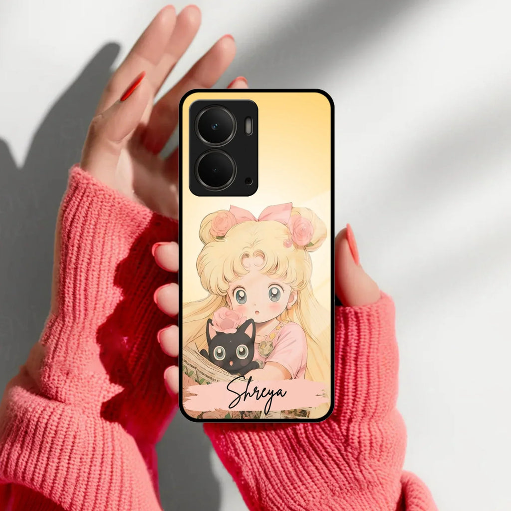 Lovely Sailor Moon Customize Glass Case Cover For Realme/Narzo - ShopOnCliQ