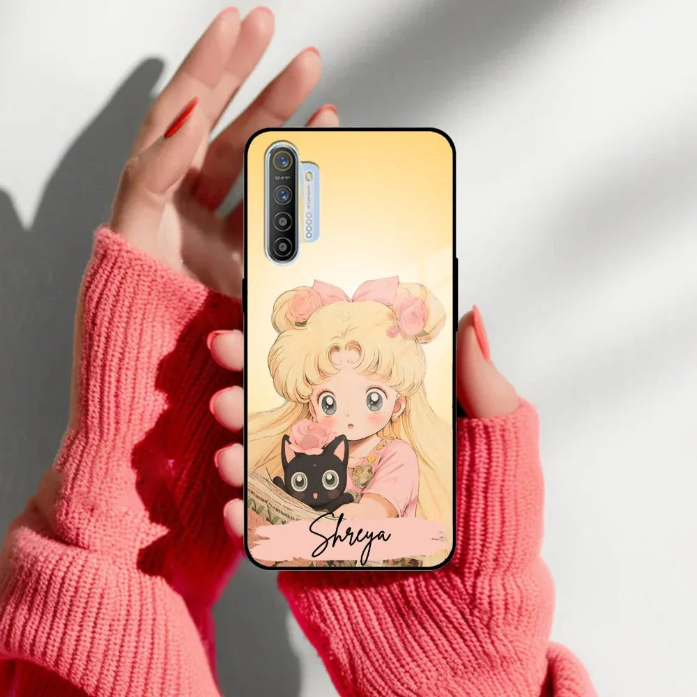 Lovely Sailor Moon Customize Glass Case Cover For Realme/Narzo - ShopOnCliQ