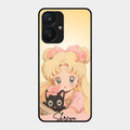 Lovely Sailor Moon Customize Glass Case Cover For Redmi 13C 5G
