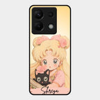 Lovely Sailor Moon Customize Glass Case Cover For Redmi Note 13 Pro 5G